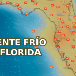 El nuevo frente frío llega al sur de Florida